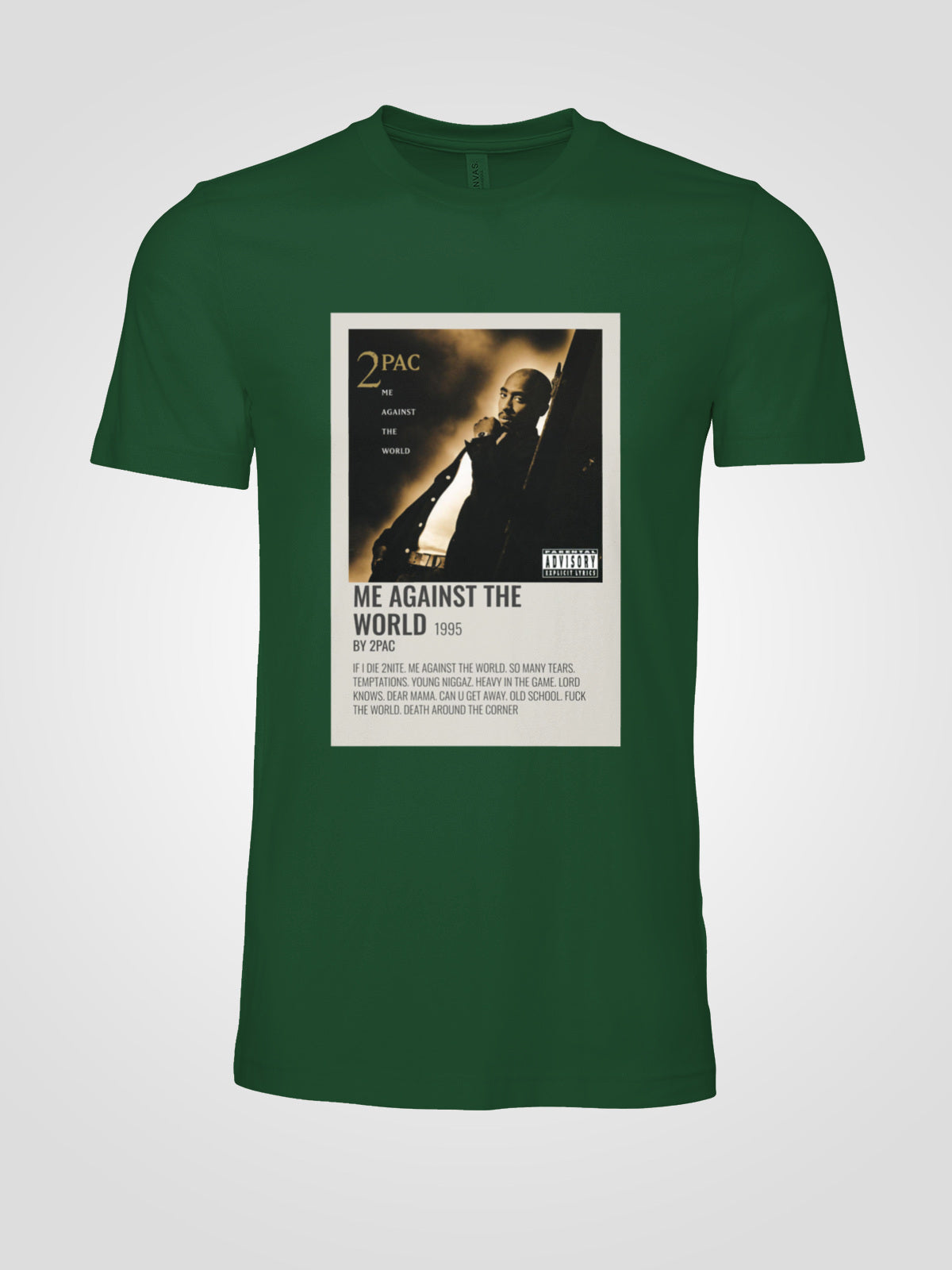 2PAC "ME AGAINST THE WORLD" 1995 T-shirt
