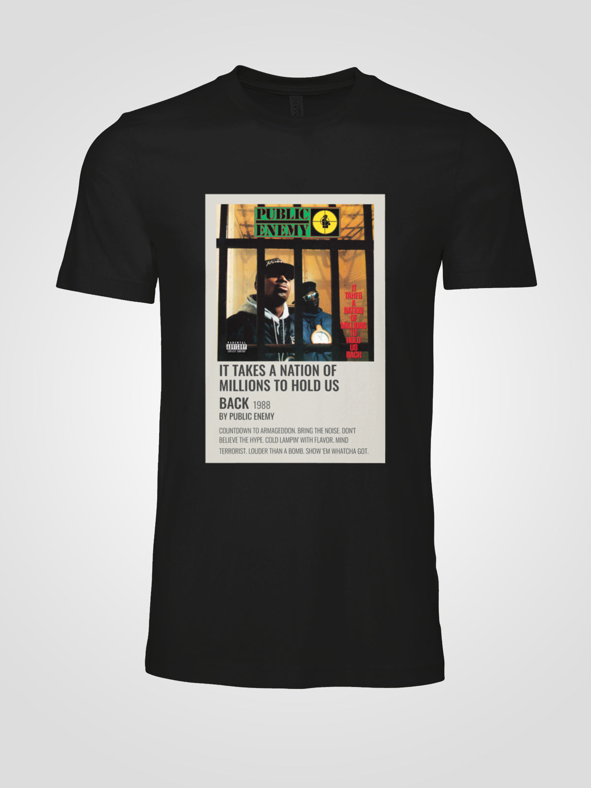 Public Enemy "It Takes a Nation of Millions to Hold Us Back" 1988 T-shirt