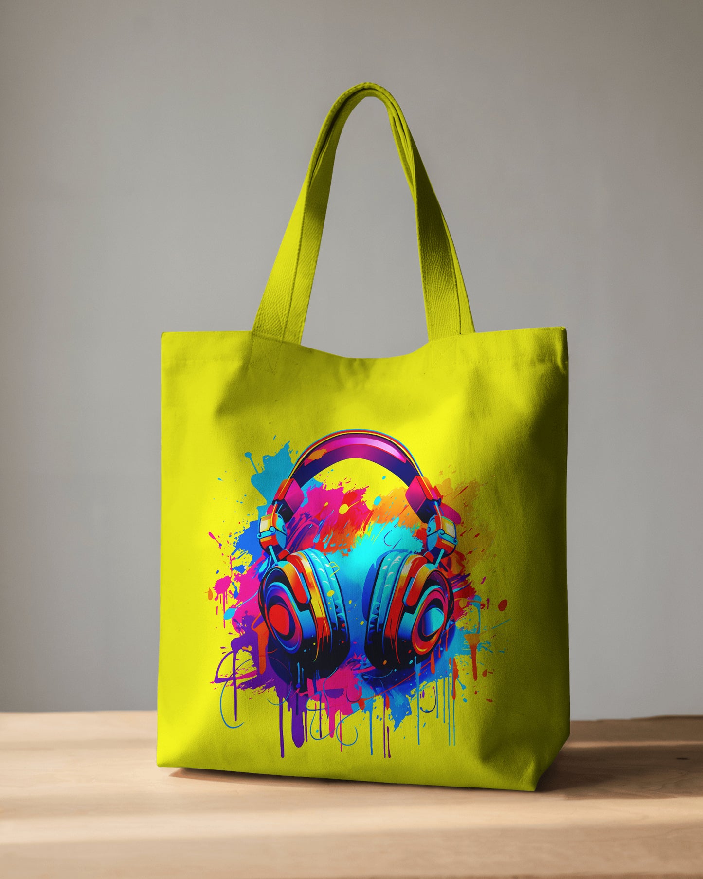 COLOR PAINT HEADPHONES Tote Bag