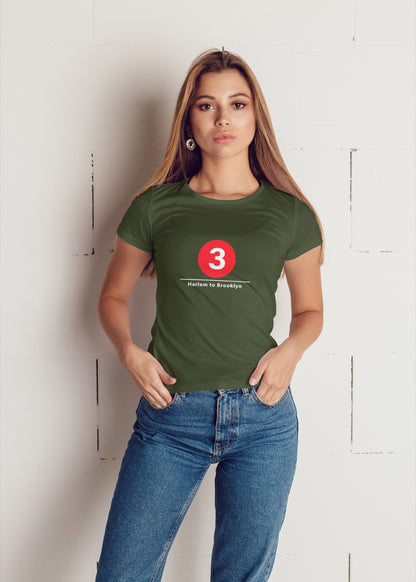 Subway Line 3 Harlem To Brooklyn T-Shirt