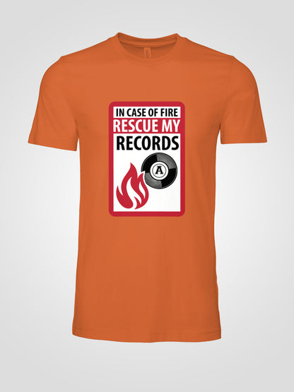 In Case Of Fire Rescue My Records T-shirt